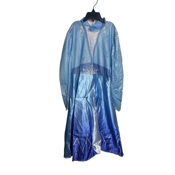 Disney Store Girls Frozen 2 Princess Elsa Traveling Outfit Blue Costume Medium - Picture 1 of 11